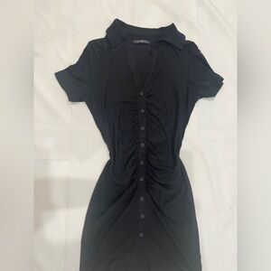 Black Button-Down Dress